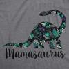 Womens Mamasaurus Brontosaurus and Mamasaurus Rex Dinosaur Mom T Shirts Funny Cool Graphic Tee for Mothers Day(Dark Heather Grey – Mamasaurus)