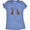 Womens My Butt Hurts T Shirt Funny Easter Egg Chocolate Bunny Sarcastic Gift Tee(Heather Light Blue)