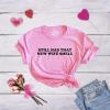 Womens New Wife Smell Tshirt Funny Valentines Day Anniversary Wedding Honeymoon Tee (Pink) – L