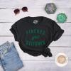 Womens Pinches Get Stitches T Shirt Funny Saint Patricks Day Novelty Patty Tee(Heather Black)