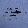 Women’s Shark Hierarchy Chart T Shirt Funny Science Ocean Tee for Guys Funny T Shirts Shark Tops for Women Cool Science Top Women’s Novelty Tees Light Blue M
