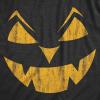 Womens Spooky and Funny Pumpkin Face Tees Halloween Jack O Lantern Tees for Womens(Heather Black – Earl)