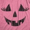 Womens Spooky and Funny Pumpkin Face Tees Halloween Jack O Lantern Tees for Womens(Heather Pink – Wendy)