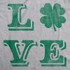 Womens St Patricks Day Shirt – Lucky Love Clover Shamrock Tee, Cute Irish Outfit(Light Heather Grey)