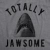 Womens Totally Jawsome T Shirt Funny Hilarious Shark Bite Graphic Novelty Tee(Dark Heather Grey)