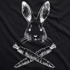 Youth Jolly Roger Easter T Shirt Funny Pirate Bunny Flag Egg Hunt Tee for Kids(Black)