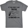 Crazy Dog Mens Funny Taco T Shirts Adult Humor Mexican Food Tees for Guys(Dark Heather Grey – Nacho Type)