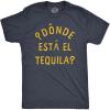 Crazy Dog Mens Funny Taco T Shirts Adult Humor Mexican Food Tees for Guys(Heather Navy – Donde Esta)