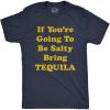 Crazy Dog Mens Funny Taco T Shirts Adult Humor Mexican Food Tees for Guys(Heather Navy – Salty)