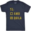Crazy Dog Mens Funny Taco T Shirts Adult Humor Mexican Food Tees for Guys(Heather Navy – Te Amo)