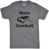 Crazy Dog Mens More Cowbell T Shirt Funny Novelty Tee(Dark Heather Grey – More Cowbell)