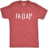Crazy Dog Men’s T Shirt FA LA LA 8 Christmas Carol Holiday Graphic Novelty Tee(Heather Red – Fa La)