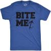 Crazy Dog Mens T Shirt Funny Fishing Joke Tees Novelty Fisherman Shirts(Heather Royal – Bite Me)