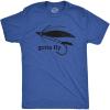 Crazy Dog Mens T Shirt Funny Fishing Joke Tees Novelty Fisherman Shirts(Heather Royal – Gotta Fly)