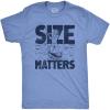 Crazy Dog Mens T Shirt Funny Fishing Joke Tees Novelty Fisherman Shirts(Light Heather Blue – Size Matters)
