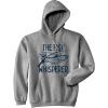 Crazy Dog T-Shirts Fishing Hoodies Funny and Sarcastic Unisex Hooded Sweatshirts for Fishermen(Heather Grey – Fish Whisperer)