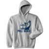 Crazy Dog T-Shirts Fishing Hoodies Funny and Sarcastic Unisex Hooded Sweatshirts for Fishermen(Heather Grey – Pole Dance)
