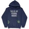 Crazy Dog T-Shirts Fishing Hoodies Funny and Sarcastic Unisex Hooded Sweatshirts for Fishermen(Navy – Fish Pocket)