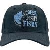 Crazy Dog T-Shirts Funny Fishing Hats Hilarious Fish Graphic Caps(Black – Beer Fishy Fishy)