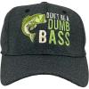 Crazy Dog T-Shirts Funny Fishing Hats Hilarious Fish Graphic Caps(Black – Dont Be a Dumb Bass)