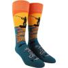 Crazy Dog T-Shirts Funny Mens Fishing Socks Cool Boat Crews for Anglers with Rods(Arm is in a Cast)