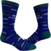 Crazy Dog T-Shirts Funny Mens Fishing Socks Cool Boat Crews for Anglers with Rods(Okayest Fisherman)