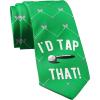 Crazy Dog T-Shirts Funny Sports Ties for Men Novelty Graphic Ties for Golf Fishing and Exercise Guys(Id Tap That)