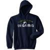 Crazy Dog T-Shirts I Cant Adult Im Gaming Funny Video Game Sweater Nerdy Novelty Cool Gamer Hoodie(Navy)