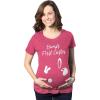 Crazy Dog T-Shirts Maternity Bumps First Easter T Shirt Cute Announcement Pregnancy Spring Shower