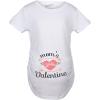 Crazy Dog T-Shirts Maternity Moms Little Valentines Day Cute Announcement Baby Pregnancy T Shirt(White)