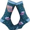 Crazy Dog T-Shirts Mens Funny Science Socks With Awesome Graphics for Men(Blue)