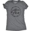 Crazy Dog T-Shirts Womens Coffee and Jesus T Shirt Cute Religious Easter Christian Faith Morning(Dark Heather Grey)