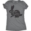 Crazy Dog T-Shirts Womens Mama Bunny T Shirt Cute Adorable Easter Gift Faith Tee for Ladies(Dark Heather Grey)