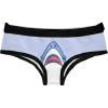 Crazy Dog T-Shirts Womens Shark Panties Funny Shark Bite Bikini Brief Vacation Graphic Underwear For Ladies(Blue)