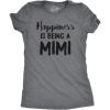 Crazy Dog Womens Funny Mom T Shirts Novelty Sports and Sarcastic Motherhood Tees for Amazing Moms(Dark Heather Grey – Happiness Mimi)