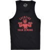 Funny Halloween Tank Tops Mens Halloween Tanks for The Gym and Exercise(Black – Exercise Demons)