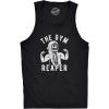 Funny Halloween Tank Tops Mens Halloween Tanks for The Gym and Exercise(Black – Gym Reaper)