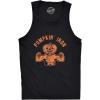 Funny Halloween Tank Tops Mens Halloween Tanks for The Gym and Exercise(Black – Pumpkin Iron)