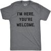Dark Heather Grey - Here Welcome