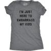 Funny Mom T Shirts Sarcastic Mothers Day Tees for The Best Mom Ever(Dark Heather Grey – Embarrass Kids)