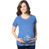 Maternity Force is Strong Funny Pregnancy T Shirt Graphic for Expecting Mothers(Heather Light Blue)