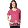 Maternity Force is Strong Funny Pregnancy T Shirt Graphic for Expecting Mothers(Heather Pink)