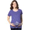 Maternity Force is Strong Funny Pregnancy T Shirt Graphic for Expecting Mothers(Heather Purple)