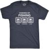 Mens 100% Chance of Fishing T Shirt Funny Outdoor Fishing Novelty Camp Tee(Heather Navy)