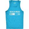Mens Beach Mode Fitness Tank Funny Vacation Holiday Travel Summer Graphic Novelty Tanktop(Heather Turquoise)