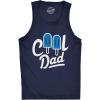 Mens Cool Dad Popsicle Fitness Tank Funny Summer Fathers Day Appreciation Graphic Tanktop(Navy)