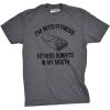 Mens Fitness Burrito Funny Gym T Shirt Sarcasm Hilarious Workout Novelty Tees(Dark Heather Grey)