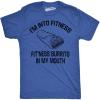 Mens Fitness Burrito Funny Gym T Shirt Sarcasm Hilarious Workout Novelty Tees(Heather Royal)