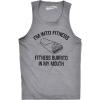 Mens Fitness Burrito Funny Gym T Shirt Sarcasm Hilarious Workout Novelty Tees(Light Heather Grey – Tank)