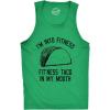 Mens Fitness Taco in My Mouth Tanktop Funny Shirt(Heather Green – Fitness Taco)
